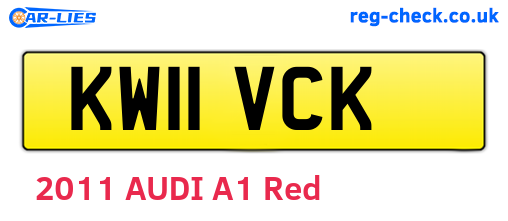 KW11VCK are the vehicle registration plates.