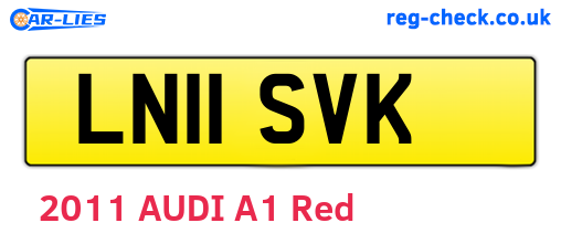 LN11SVK are the vehicle registration plates.