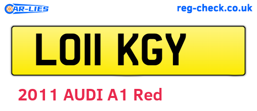 LO11KGY are the vehicle registration plates.