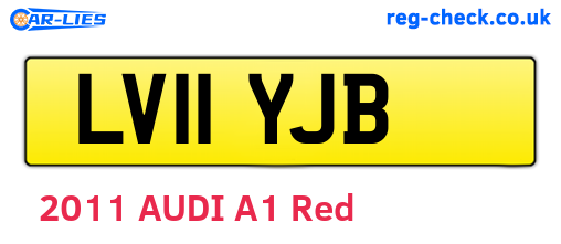LV11YJB are the vehicle registration plates.