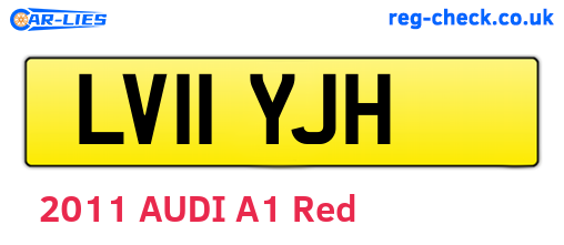 LV11YJH are the vehicle registration plates.