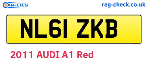 NL61ZKB are the vehicle registration plates.