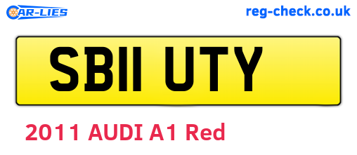 SB11UTY are the vehicle registration plates.