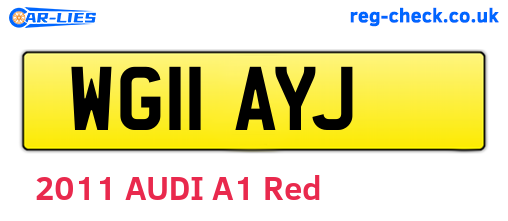 WG11AYJ are the vehicle registration plates.