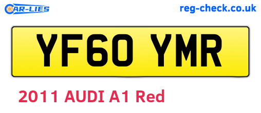 YF60YMR are the vehicle registration plates.