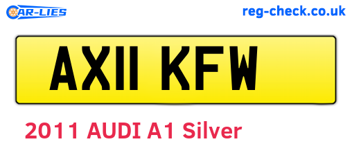 AX11KFW are the vehicle registration plates.