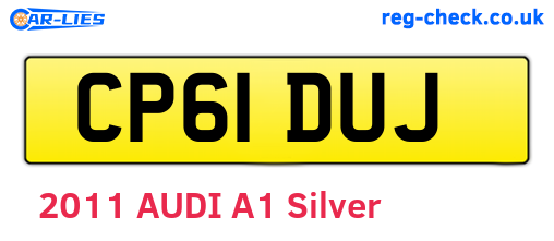 CP61DUJ are the vehicle registration plates.