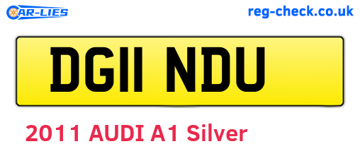 DG11NDU are the vehicle registration plates.