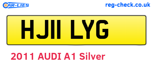 HJ11LYG are the vehicle registration plates.
