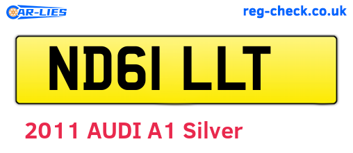 ND61LLT are the vehicle registration plates.