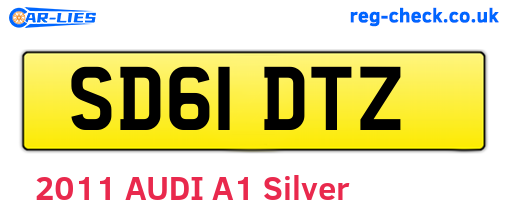 SD61DTZ are the vehicle registration plates.