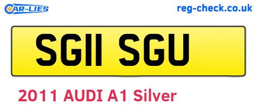 SG11SGU are the vehicle registration plates.