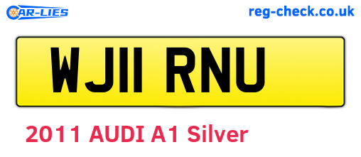 WJ11RNU are the vehicle registration plates.