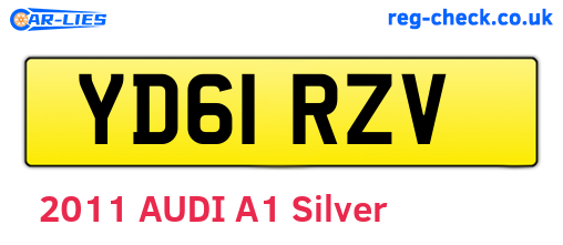 YD61RZV are the vehicle registration plates.