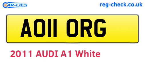 AO11ORG are the vehicle registration plates.