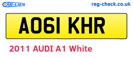 AO61KHR are the vehicle registration plates.