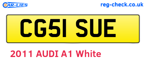 CG51SUE are the vehicle registration plates.