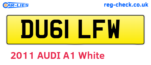 DU61LFW are the vehicle registration plates.