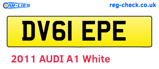 DV61EPE are the vehicle registration plates.