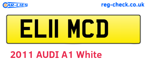 EL11MCD are the vehicle registration plates.