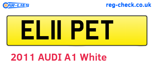 EL11PET are the vehicle registration plates.