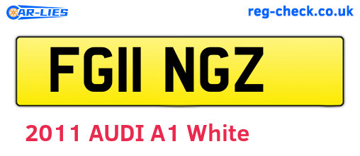 FG11NGZ are the vehicle registration plates.