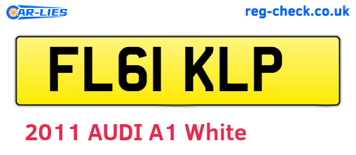 FL61KLP are the vehicle registration plates.
