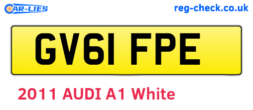 GV61FPE are the vehicle registration plates.