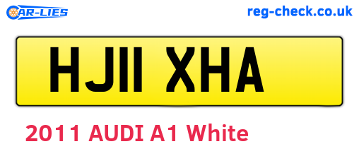 HJ11XHA are the vehicle registration plates.