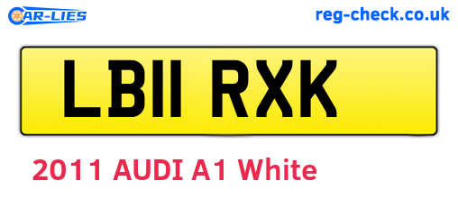 LB11RXK are the vehicle registration plates.