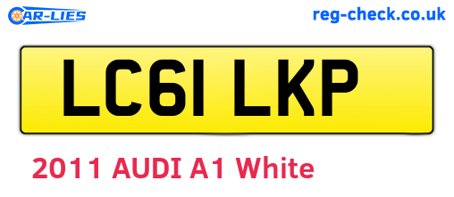 LC61LKP are the vehicle registration plates.