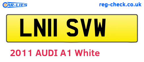 LN11SVW are the vehicle registration plates.