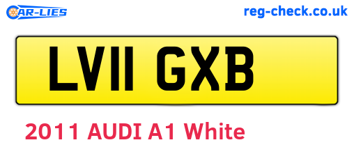 LV11GXB are the vehicle registration plates.