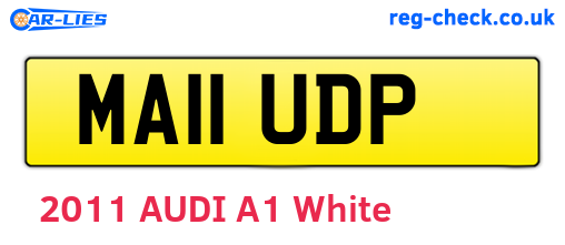 MA11UDP are the vehicle registration plates.