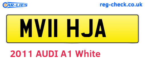 MV11HJA are the vehicle registration plates.