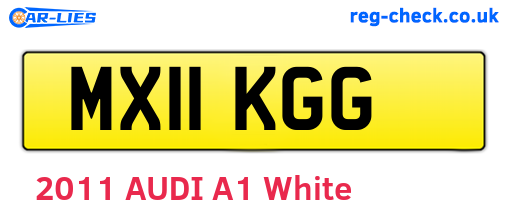MX11KGG are the vehicle registration plates.