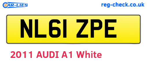 NL61ZPE are the vehicle registration plates.
