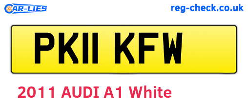 PK11KFW are the vehicle registration plates.
