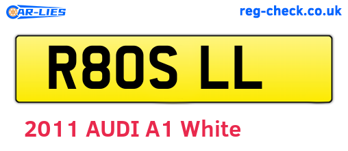 R80SLL are the vehicle registration plates.
