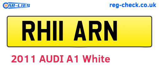 RH11ARN are the vehicle registration plates.