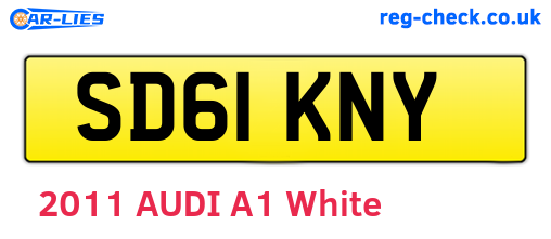 SD61KNY are the vehicle registration plates.