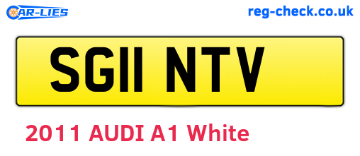 SG11NTV are the vehicle registration plates.