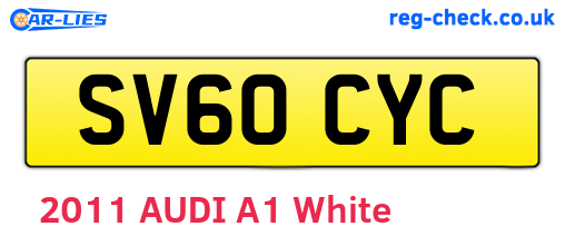 SV60CYC are the vehicle registration plates.