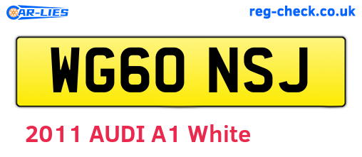 WG60NSJ are the vehicle registration plates.