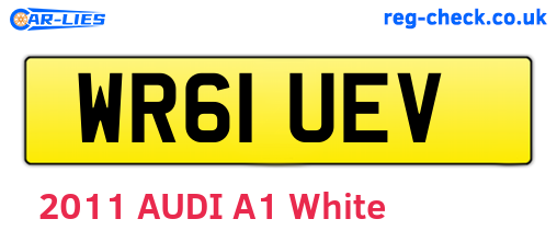 WR61UEV are the vehicle registration plates.