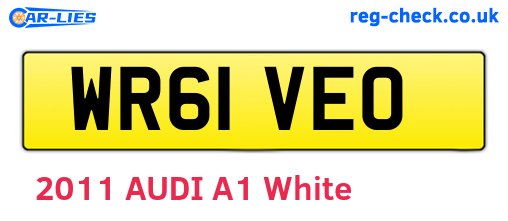 WR61VEO are the vehicle registration plates.