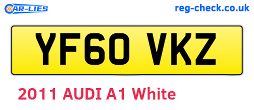 YF60VKZ are the vehicle registration plates.
