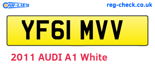 YF61MVV are the vehicle registration plates.