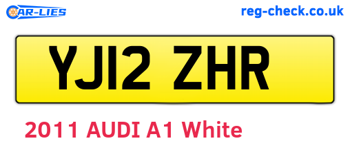 YJ12ZHR are the vehicle registration plates.