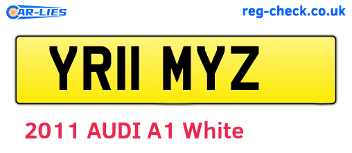 YR11MYZ are the vehicle registration plates.